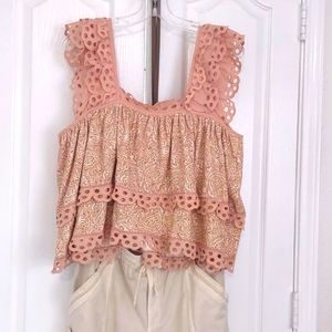 Anthropologie ruffle top